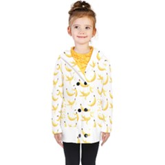 Yellow Banana And Peels Pattern With Polygon Retro Style Coat by genx