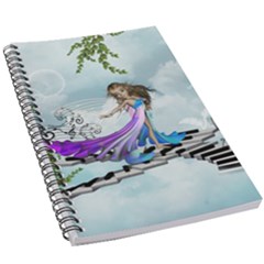 Cute Fairy Dancing On A Piano 5 5  X 8 5  Notebook by FantasyWorld7