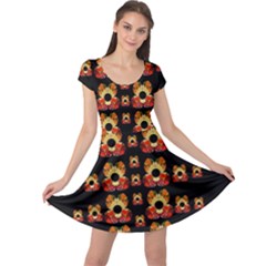 Sweets And  Candy As Decorative Cap Sleeve Dress by pepitasart