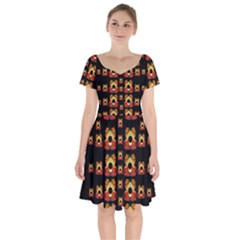 Sweets And  Candy As Decorative Short Sleeve Bardot Dress by pepitasart