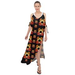 Sweets And  Candy As Decorative Maxi Chiffon Cover Up Dress by pepitasart