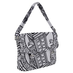 Bad Wolf Tardis Art Drawing Doctor Who Buckle Messenger Bag by Sudhe