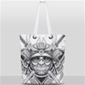 Drawing Samurai Tattoo Sketch Japanese Samurai Full Print Rope Handle Tote (Small) View2