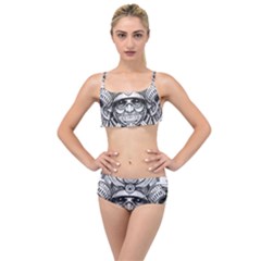 Drawing Samurai Tattoo Sketch Japanese Samurai Layered Top Bikini Set by Sudhe