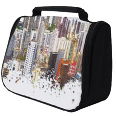 Hong Kong Skyline Watercolor Painting Poster Full Print Travel Pouch (big) by Sudhe