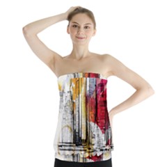 New York City Skyline Vector Illustration Strapless Top by Sudhe