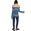Marbels Glass And Paint Love Mandala Decorative Off Shoulder Long Sleeve Top View2