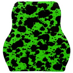 Black And Green Leopard Style Paint Splash Funny Pattern Car Seat Velour Cushion  by yoursparklingshop