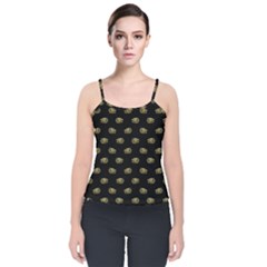 Dragon Head Motif Pattern Design Velvet Spaghetti Strap Top by dflcprintsclothing