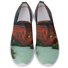 Awesome Mechanical Whale In The Deep Ocean Men s Slip On Sneakers by FantasyWorld7