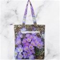 Signs of spring purple crocua Double Zip Up Tote Bag View2