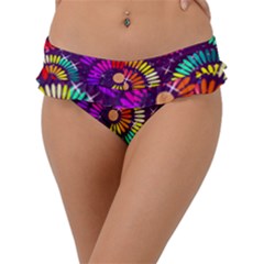 Abstract Background Spiral Colorful Frill Bikini Bottom by HermanTelo