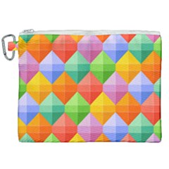 Background Colorful Geometric Triangle Rainbow Canvas Cosmetic Bag (xxl) by HermanTelo