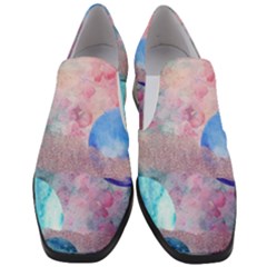 Abstract Clouds And Moon Slip On Heel Loafers by charliecreates