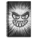 Monster Black White Eyes 5.5  x 8.5  Notebook View1
