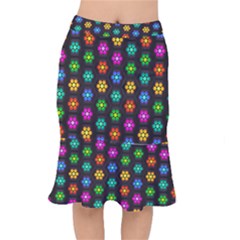 Pattern Background Colorful Design Mermaid Skirt by HermanTelo