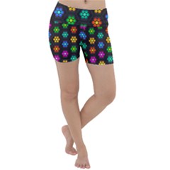 Pattern Background Colorful Design Lightweight Velour Yoga Shorts by HermanTelo
