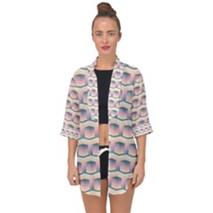 Seamless Pattern Background Cube Open Front Chiffon Kimono by HermanTelo