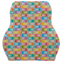 Seamless Pattern Background Abstract Rainbow Car Seat Velour Cushion  by HermanTelo