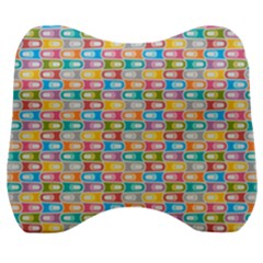 Seamless Pattern Background Abstract Rainbow Velour Head Support Cushion by HermanTelo