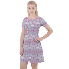 Seamless Pattern Background Cap Sleeve Velour Dress  by HermanTelo