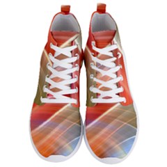 Wave Background Pattern Abstract Men s Lightweight High Top Sneakers by HermanTelo