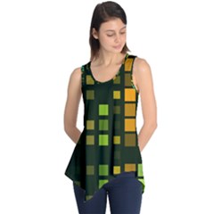 Abstract Plaid Sleeveless Tunic by HermanTelo