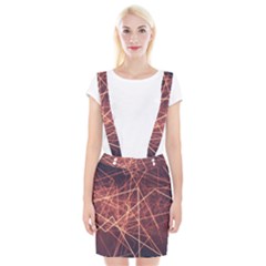 Light Fiber Black Fractal Art Braces Suspender Skirt by HermanTelo