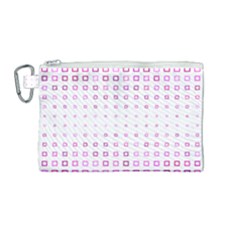 Square Pink Pattern Decoration Canvas Cosmetic Bag (medium) by HermanTelo