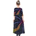 Stars Space Firework Burst Light Kids  Quarter Sleeve Maxi Dress View2