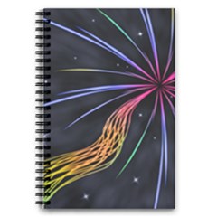 Stars Space Firework Burst Light 5 5  X 8 5  Notebook by HermanTelo