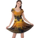 Sunset Reflection Birds Clouds Sky Cap Sleeve Dress View1