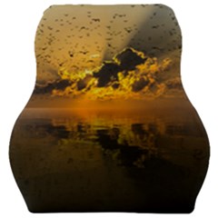 Sunset Reflection Birds Clouds Sky Car Seat Velour Cushion  by HermanTelo