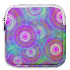Circle Colorful Pattern Background Mini Square Pouch by HermanTelo