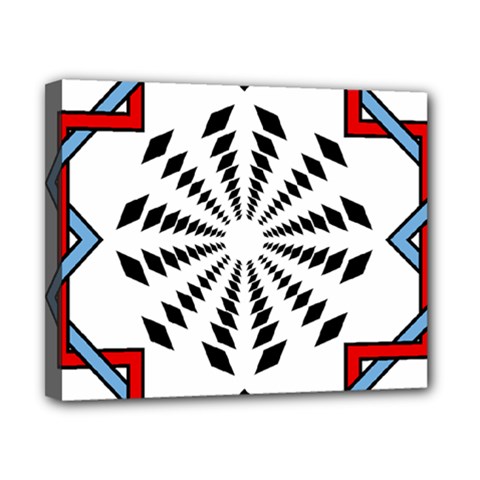 Star Illusion Mandala Canvas 10  X 8  (stretched) by HermanTelo