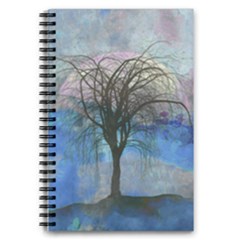 Tree Moon Sky Watercolor Painting 5 5  X 8 5  Notebook by Pakrebo