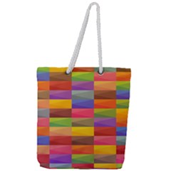 Abstract Background Geometric Full Print Rope Handle Tote (large) by Mariart