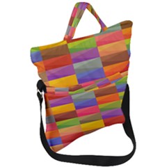 Abstract Background Geometric Fold Over Handle Tote Bag by Mariart