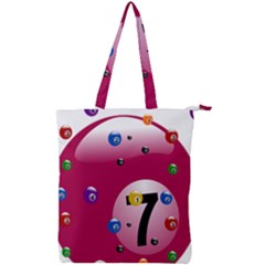 Billiard Ball Ball Game Pink Double Zip Up Tote Bag by HermanTelo