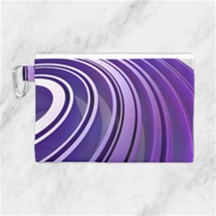Circle Concentric Render Metal Canvas Cosmetic Bag (large) by HermanTelo