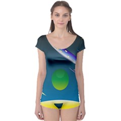 Rocket Spaceship Space Boyleg Leotard  by HermanTelo