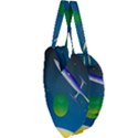 Rocket Spaceship Space Giant Heart Shaped Tote View3