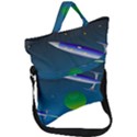 Rocket Spaceship Space Fold Over Handle Tote Bag View1