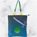 Rocket Spaceship Space Double Zip Up Tote Bag View1