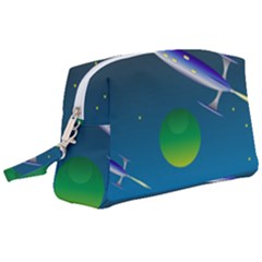 Rocket Spaceship Space Wristlet Pouch Bag (large) by HermanTelo