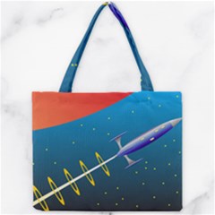 Rocket Spaceship Space Galaxy Mini Tote Bag by HermanTelo