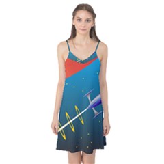 Rocket Spaceship Space Galaxy Camis Nightgown by HermanTelo