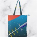 Rocket Spaceship Space Galaxy Double Zip Up Tote Bag View1