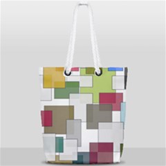 Wallpaper Texture Plaid Full Print Rope Handle Tote (small) by HermanTelo