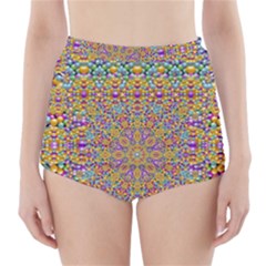 Pearl And Pearls And A Star Festive High-waisted Bikini Bottoms by pepitasart